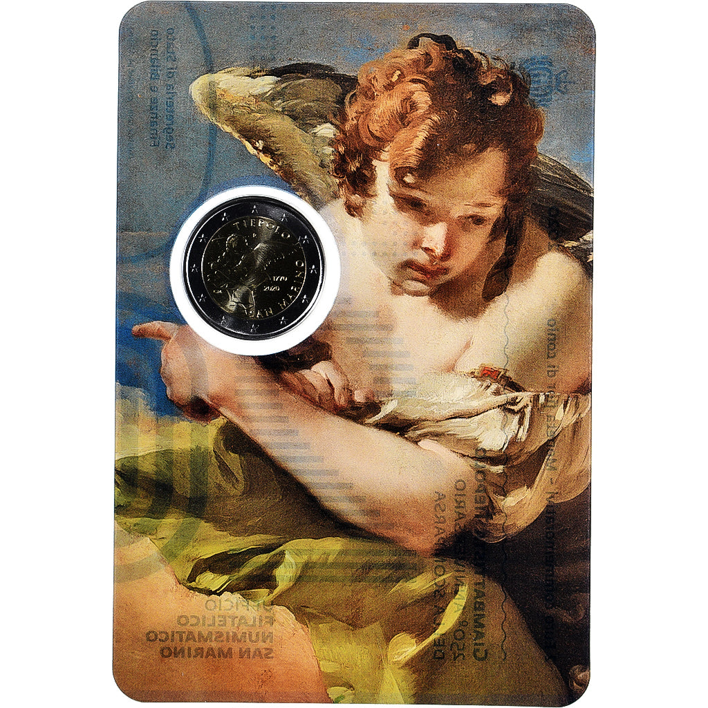 San Marino, 2 Euro, Giambattista Tiepolo, Coin card.FDC, 2020, Rome