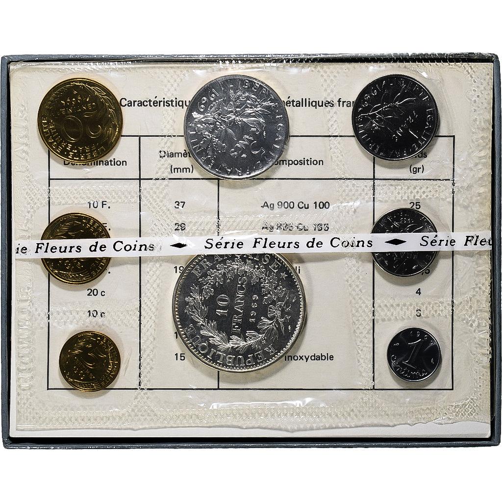 France, Coffret 1 c. à 10 frs., 1969, MDP, série FDC, FDC