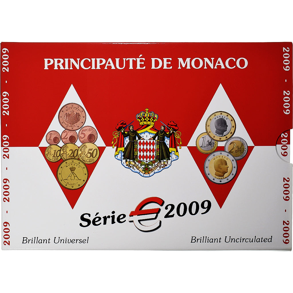 Monaco, Albert II, Coffret 1c. à 2€, BU, 2009, MDP, STGL