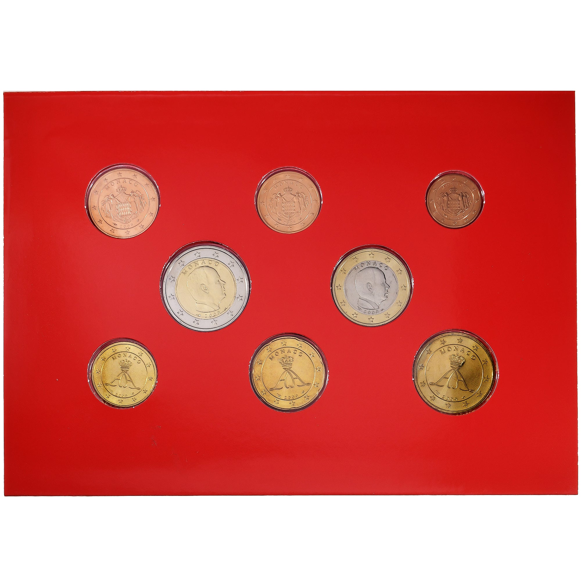 Monaco, Albert II, Coffret 1c. à 2€, BU, 2009, MDP, STGL