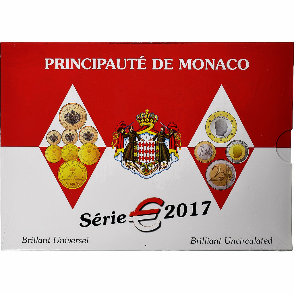 Monaco, Albert II, Coffret 1c. à 2€, BU, 2017, MDP, MS(65-70)
