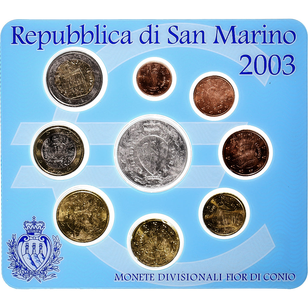 San Marino, Set 1 ct. - 5 Euro, Coin card.FDC, 2003, Rome, N/D, MS(65-70)