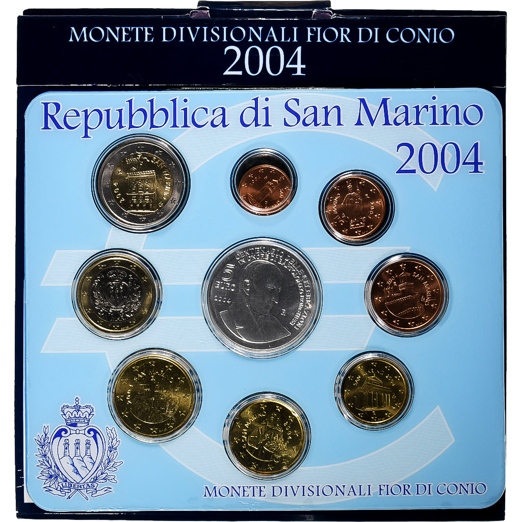 San Marino, Set 1 ct. - 5 Euro, FDC, 2004, Rome, N/D, MS(65-70)