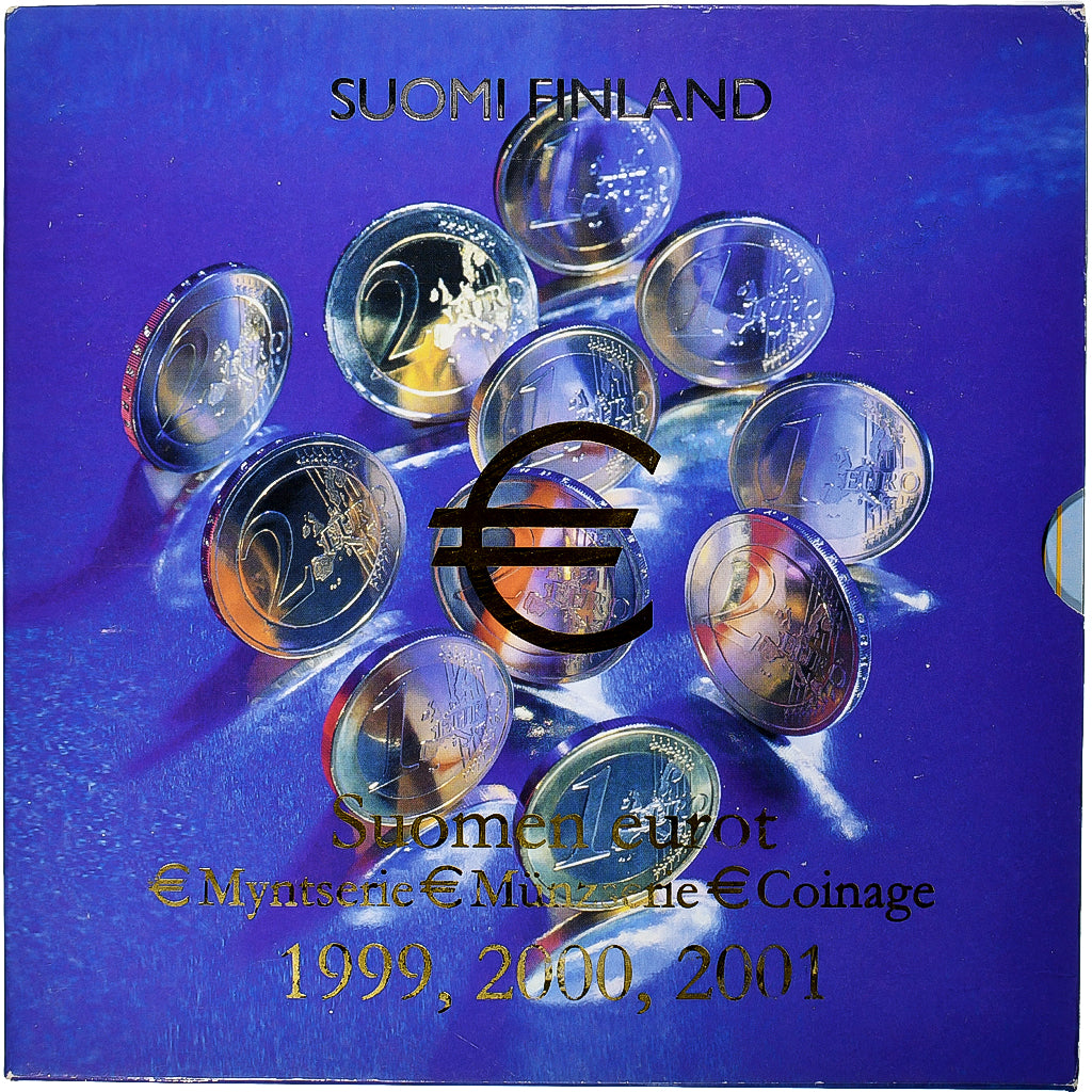 Finlande, Set 1 ct. - 2 Euro, FDC, 1999 - 2000 - 2001, Vantaa, FDC
