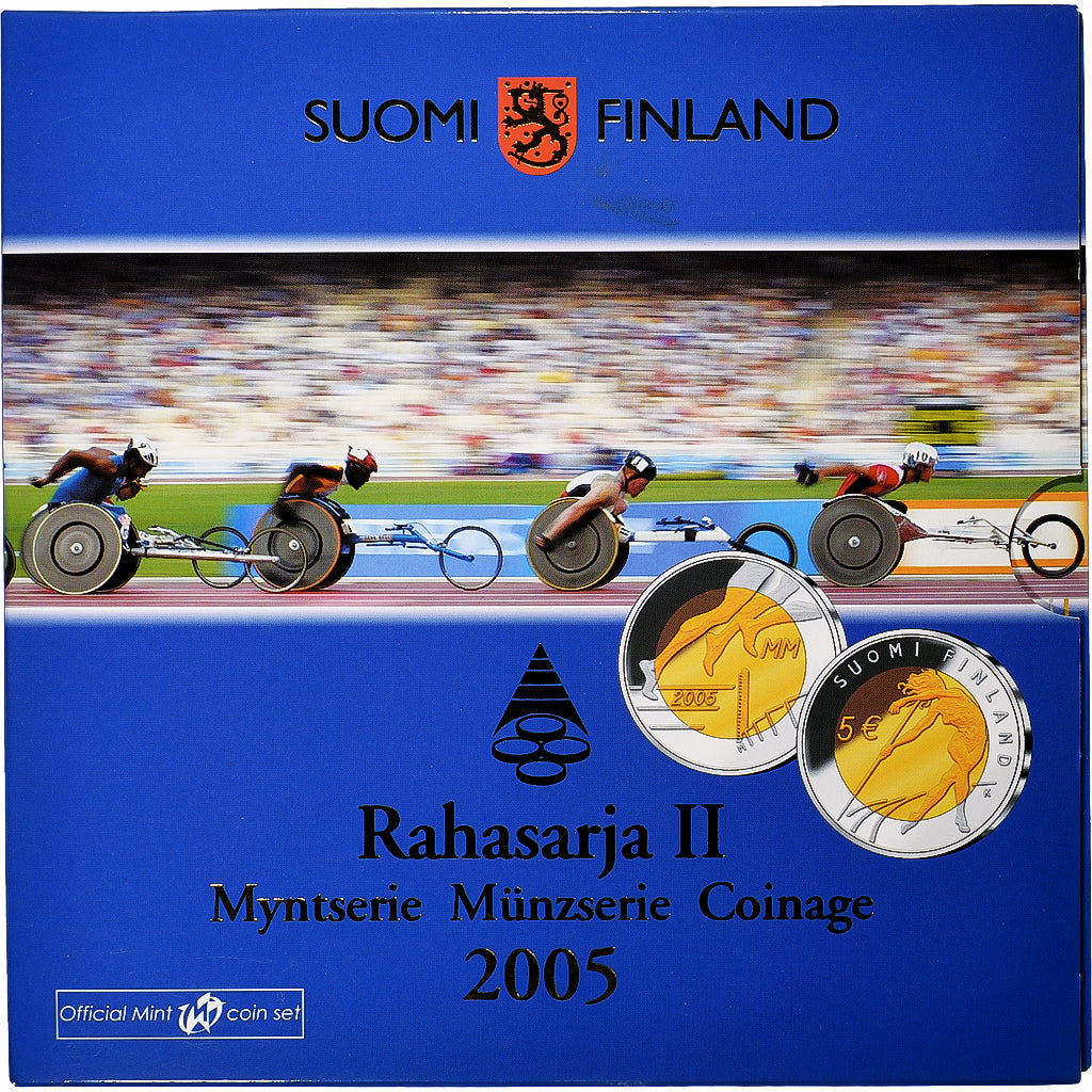 Finnland, Set 1 ct. - 5 Euro, FDC, 2005, Vantaa, STGL