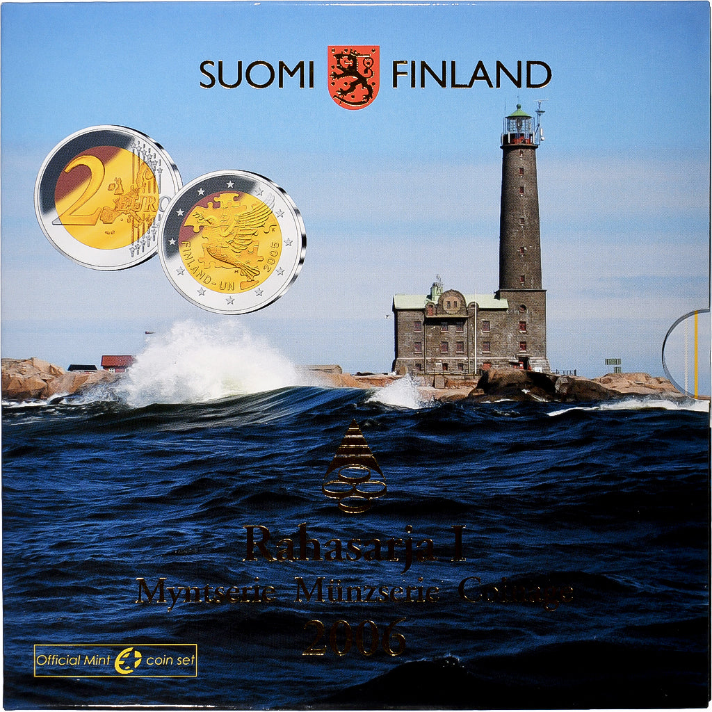 Finland, Set 1 ct. - 2 Euro + 2€, FDC, 2006, Vantaa, n.v.t., FDC