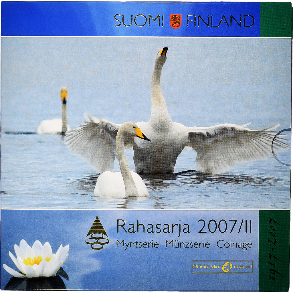 Finlândia, Set 1 ct. - 5 Euro, FDC, 2007, Vantaa, N/D, MS(65-70)