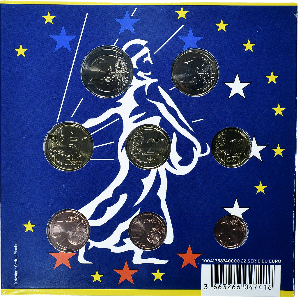 Frankreich, Coffret 1c. à 2€, Série BU, 2022, MDP, Silber, STGL