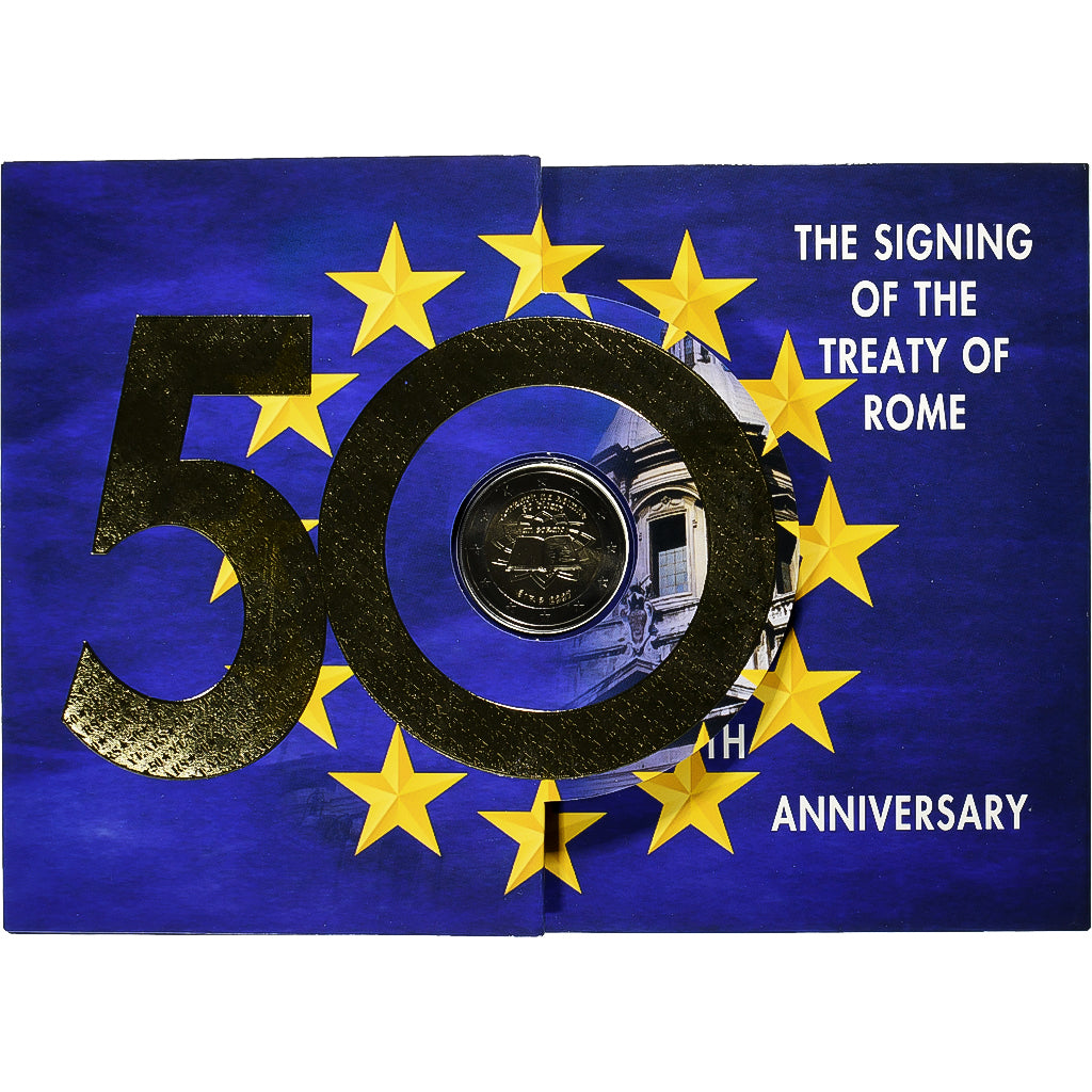 Ireland, Set 1 ct. - 2 Euro + 2€, Traité de Rome, FDC, 2007, Sandyford, STGL