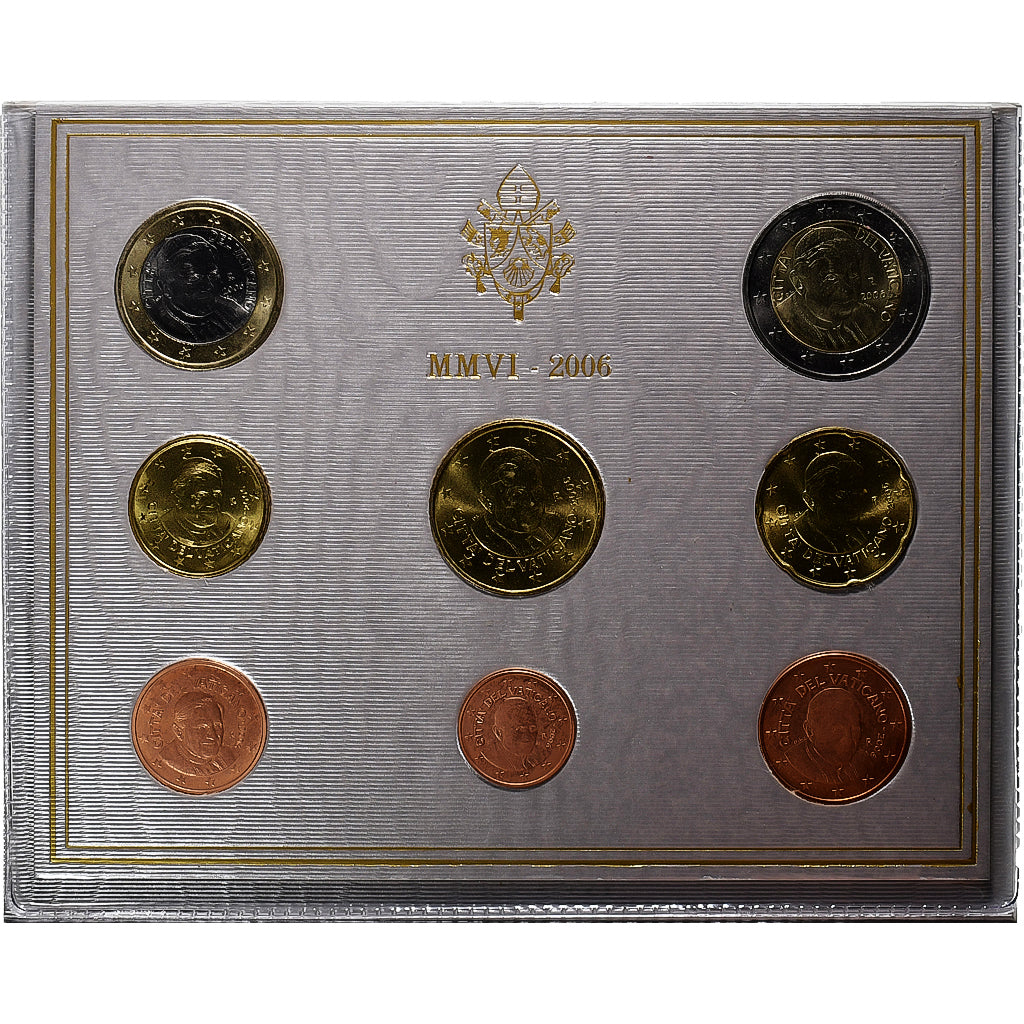 Vatican, Benedict XVI, Set 1 ct. - 2 Euro, 2006, Rome, MS(65-70)