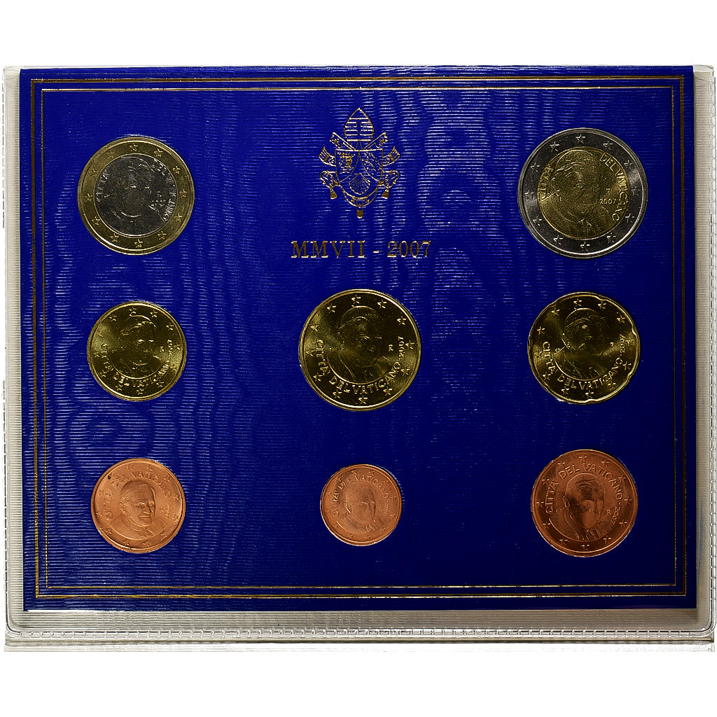 Vaticano, Benedict XVI, Set 1 ct. - 2 Euro, 2007, Rome, N/D, MS(65-70)