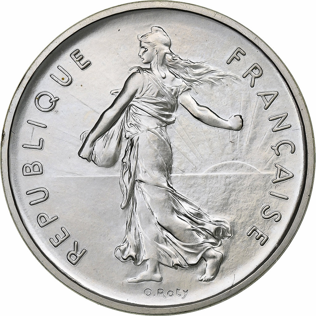France, 5 Francs, Semeuse, 1971, MDP, Piéfort, Silver, MS(63), Gadoury:154.P2