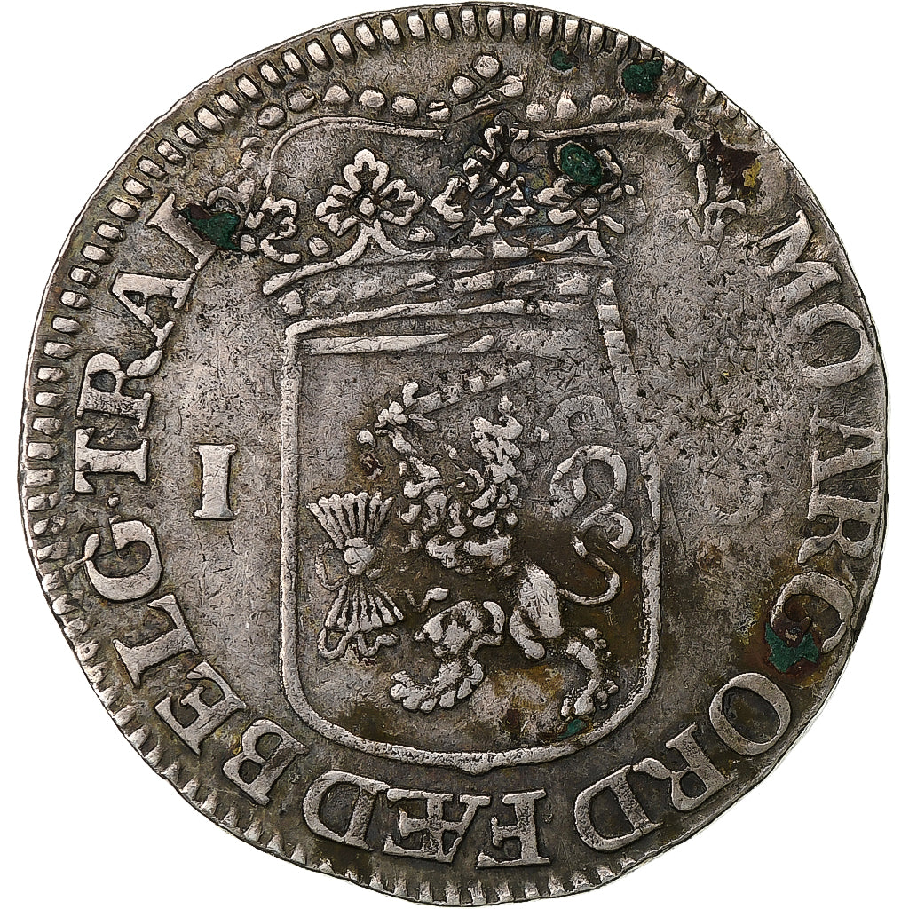 Pays-Bas, Gulden, 1713, Dordrecht, Argent, TTB