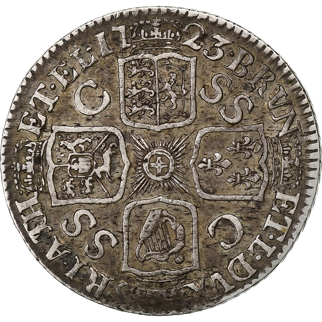 Gran Bretagna, George I, Shilling, 1723, London, Argento, BB, Spink:3647