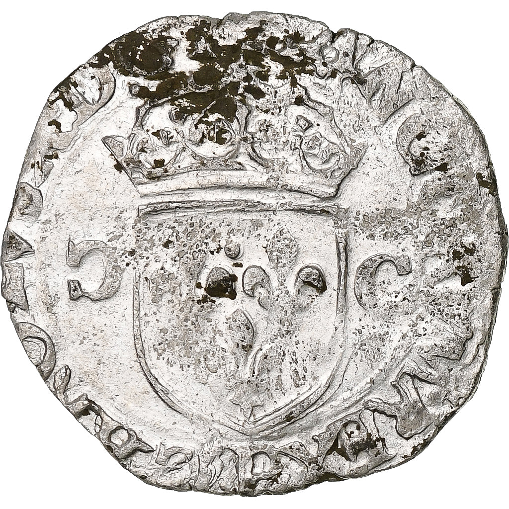 Frankreich, Charles X, Douzain aux deux C, 1593, Dijon, Variety, Silber, S+