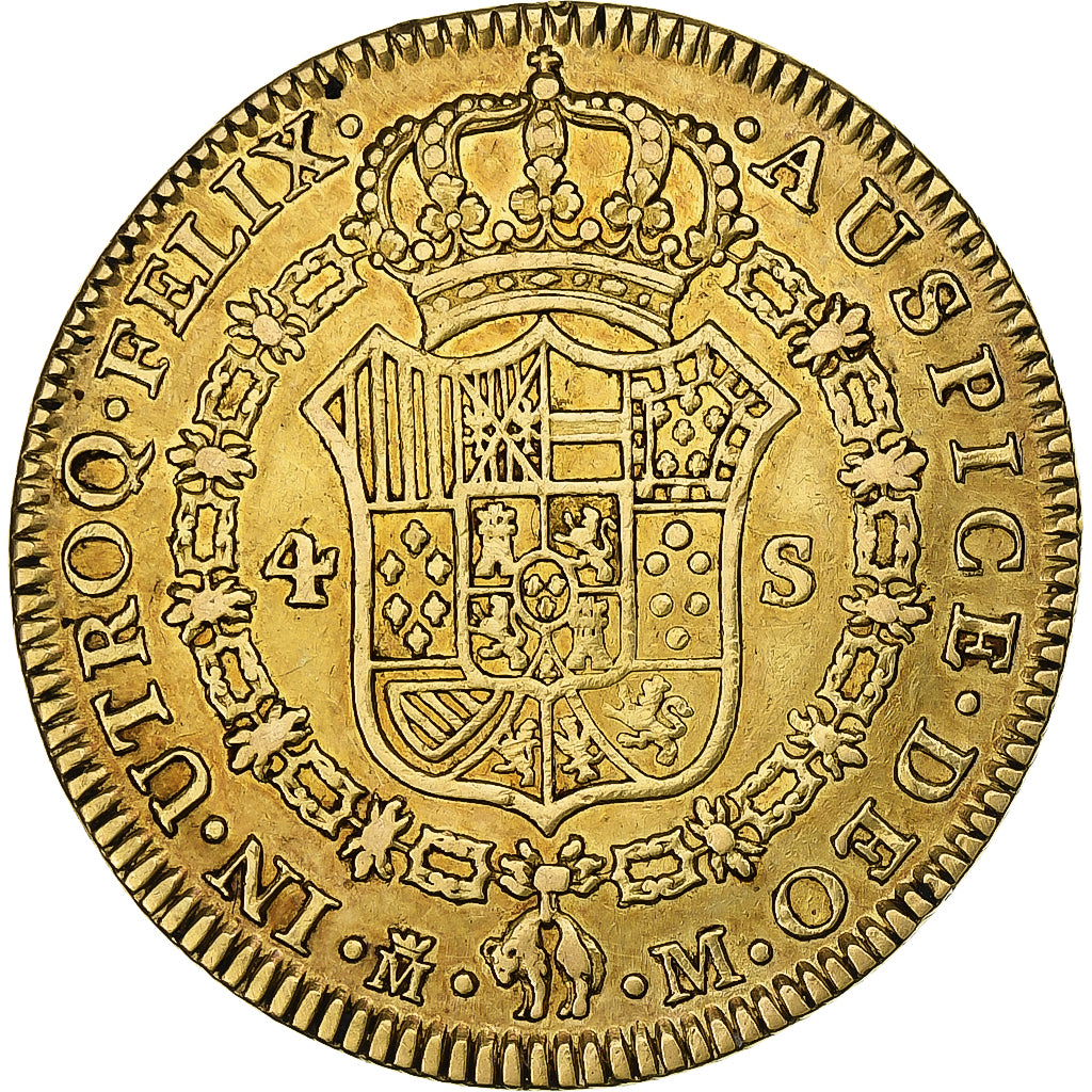 Spanien, Charles III, 4 Escudos, 1788, Madrid, Gold, SS, KM:418a