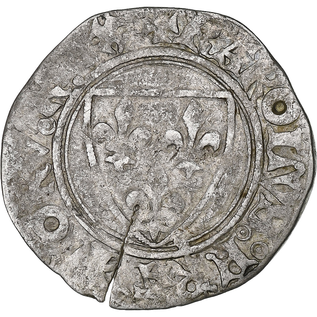 França, Charles VI, Blanc Guénar, 1389-1422, Saint-Quentin, Lingote