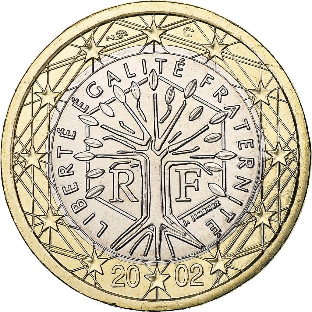 France, Euro, BU, 2002, MDP, Bi-Metallic, MS(63), KM:1288