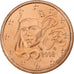 França, 5 Euro Cent, BU, 2002, MDP, Aço Cromado a Cobre, MS(63), KM:1284