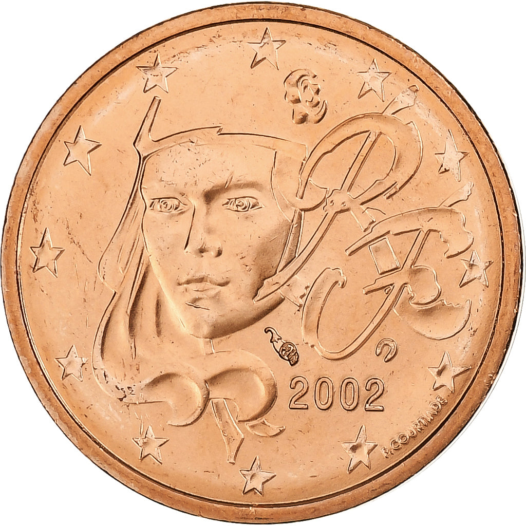 Francia, 2 Euro Cent, BU, 2002, MDP, Acciaio placcato rame, SPL, KM:1283