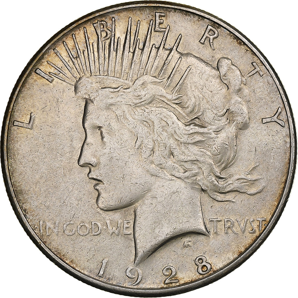 United States, Dollar, Peace, 1928, San Francisco, Silver, EF(40-45), KM:150