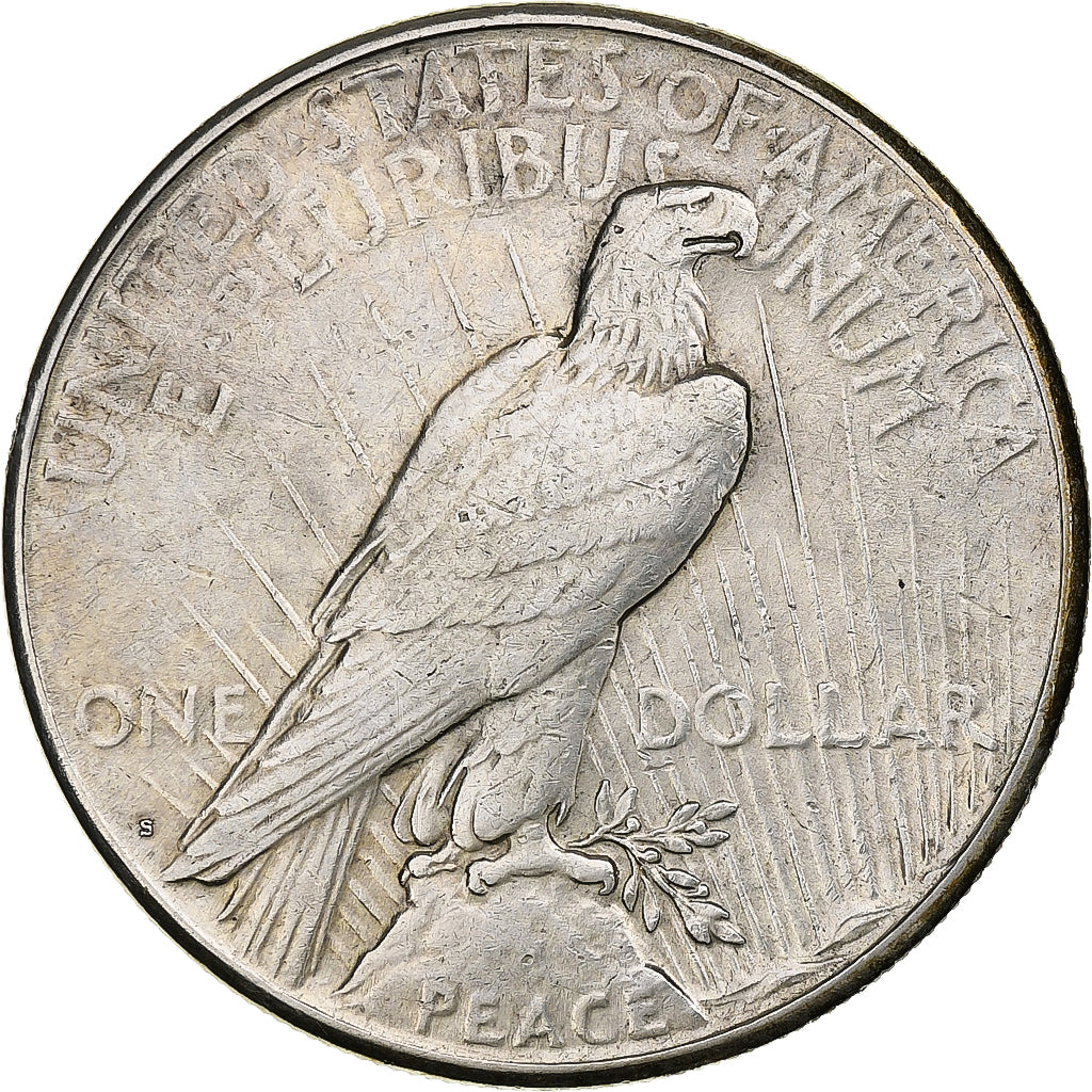 Stati Uniti, Dollar, Peace, 1924, San Francisco, Argento, BB+, KM:150