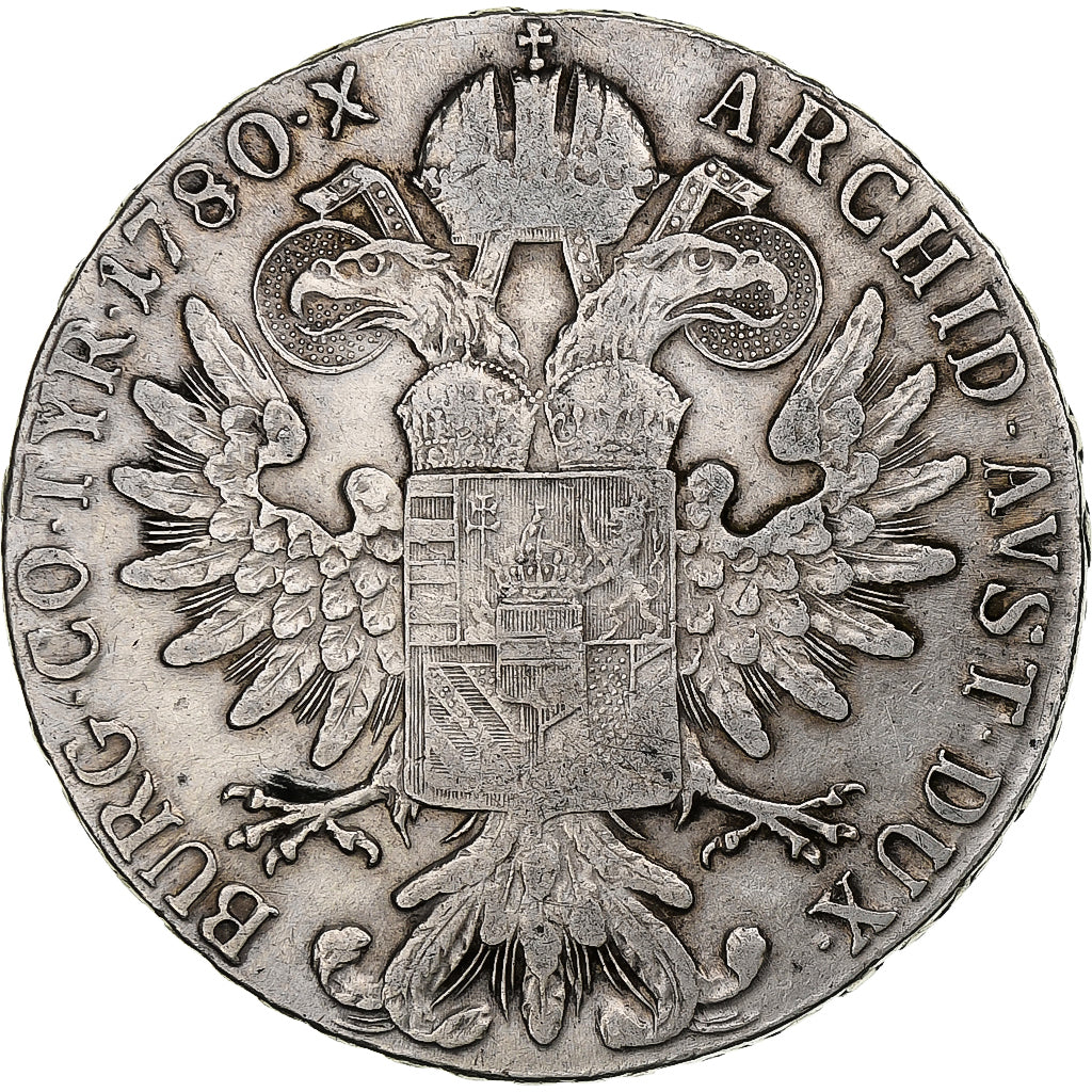 Autriche, Maria Theresa, Thaler, 1780, Vienne, Refrappe, Argent, TTB+