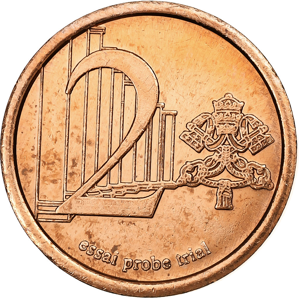 Vaticano, Token, 2 C, Essai-Trial Benoit XVI, 2005, Aço Cromado a Cobre