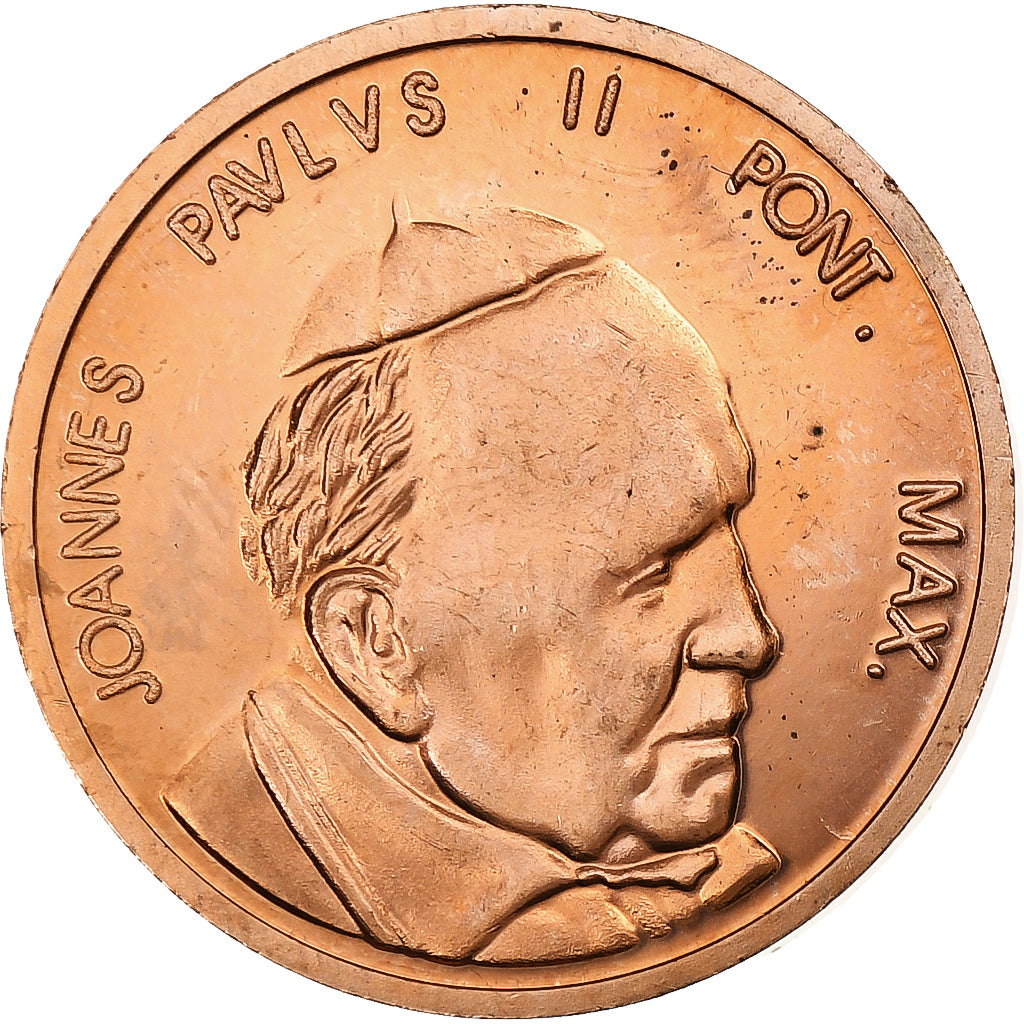 Vaticano, Token, 5 C, Essai-Trial Jean Paul II, 2005, Aço Cromado a Cobre