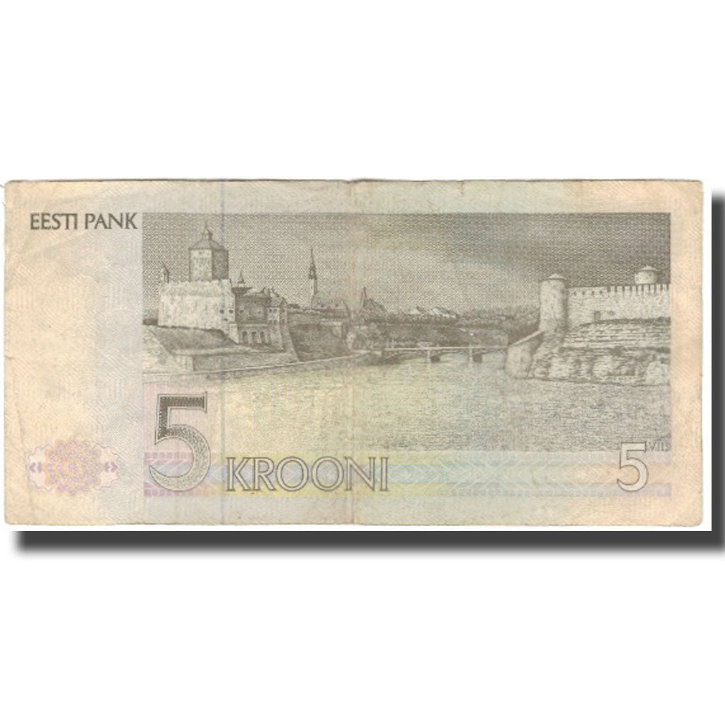 Billet, Estonia, 5 Krooni, 1992, 1992, KM:71b, B+