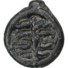 Nervii, Potin au rameau, 1st century BC, Bronze, SS, Delestrée:629