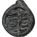 Nervii, Potin au rameau, 1st century BC, Bronze, SS, Delestrée:629