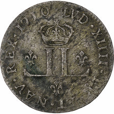 Francia, Louis XIV, XXX Deniers aux 2 L couronnés, 1710, Lyon, Biglione, BB+