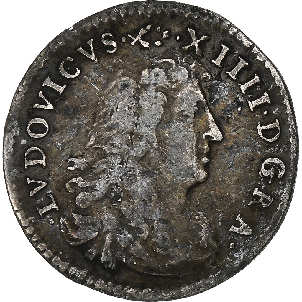 França, Louis XIV, 4 Sols des Traitants, 1675, Paris, Prata, VF(30-35)