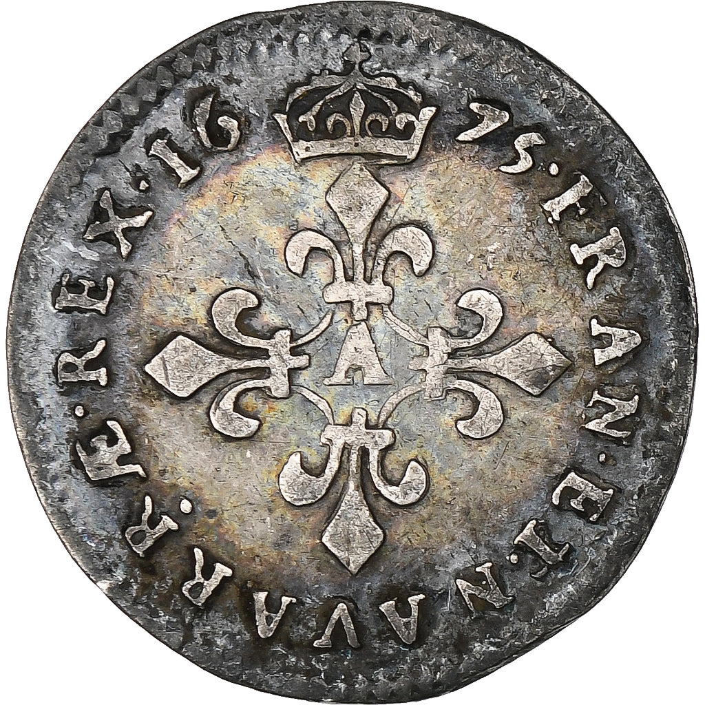 França, Louis XIV, 4 Sols des Traitants, 1675, Paris, Prata, VF(30-35)