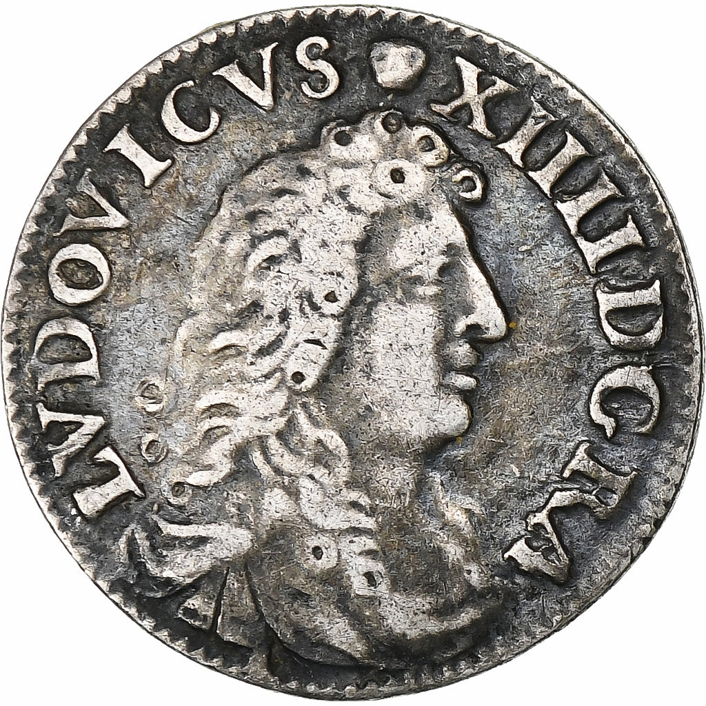 Frankrijk, Louis XIV, 4 Sols des Traitants, 1675, Lyon, Zilver, ZF, Gadoury:103