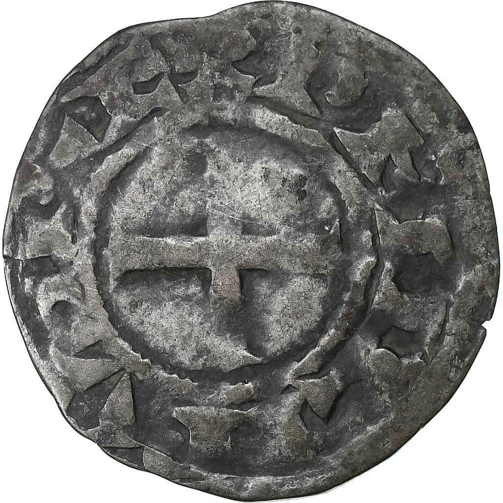 France, Philip II, Denier, 1180-1223, Saint-Martin de Tours, Billon, VF(30-35)