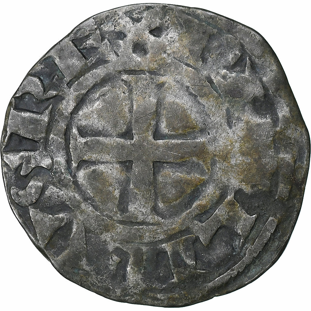 France, Philip II, Denier, 1180-1223, Saint-Martin de Tours, Billon, VF(30-35)