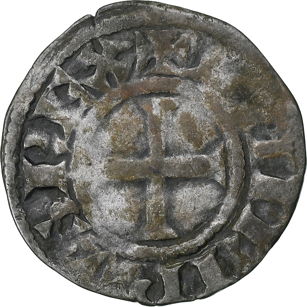 France, Philip II, Denier, 1180-1223, Saint-Martin de Tours, Billon, VF(30-35)