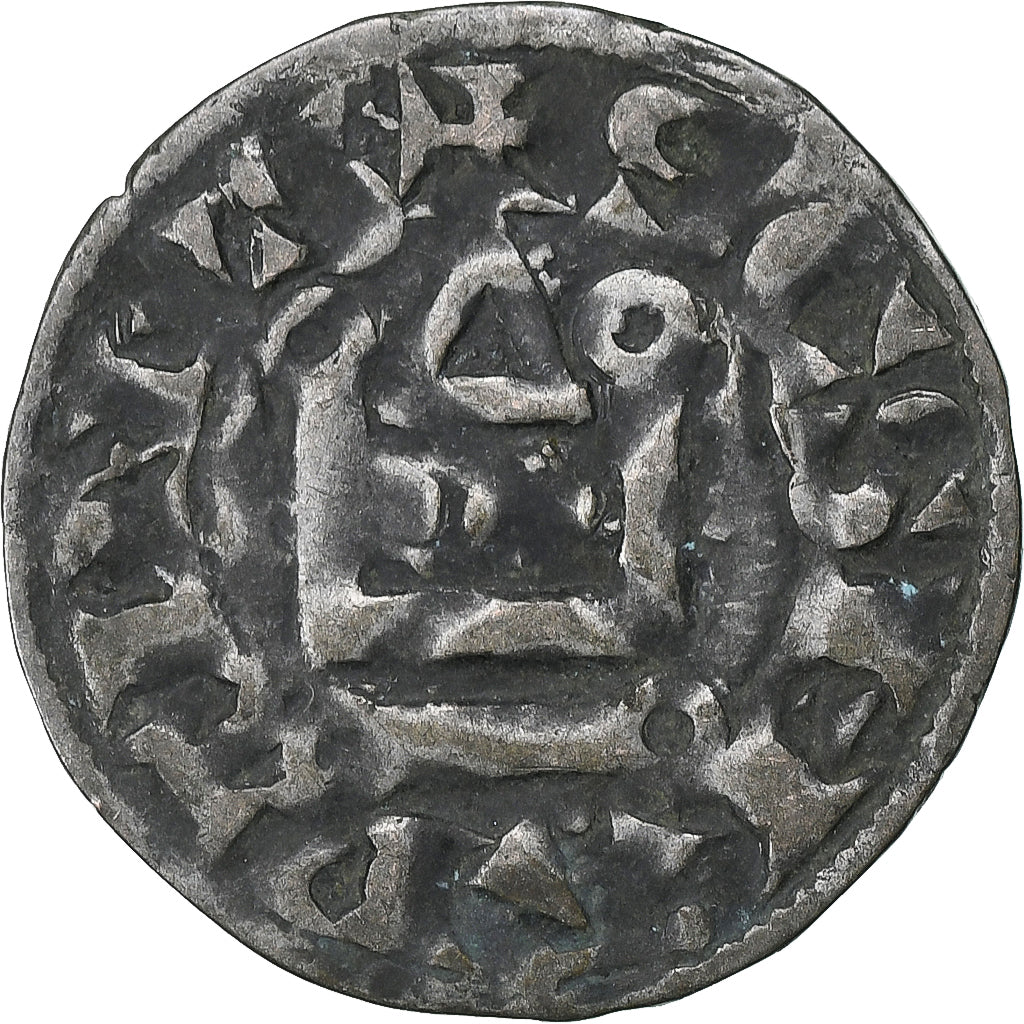 France, Philip II, Denier, 1180-1223, Saint-Martin de Tours, Billon, VF(30-35)