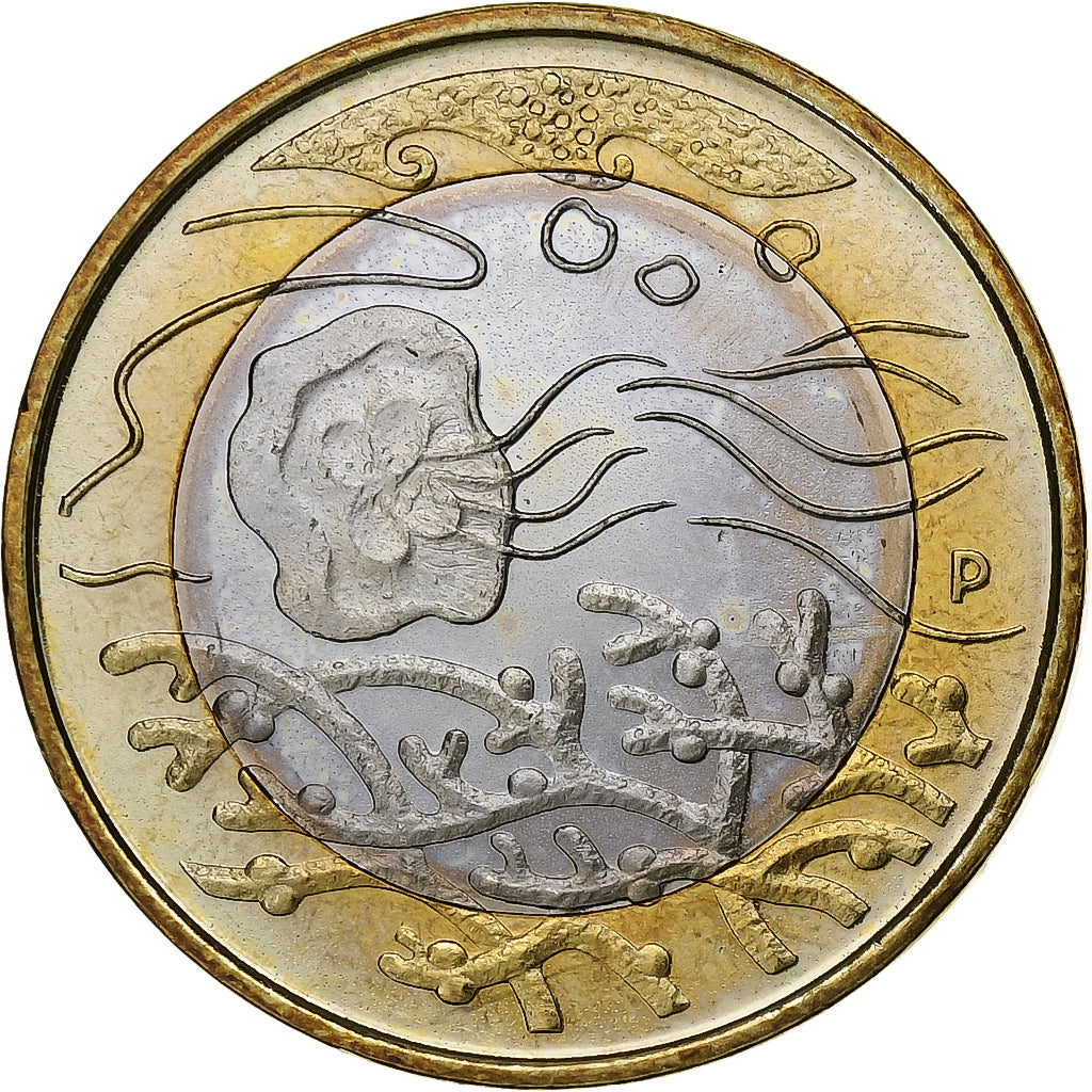 Finlande, 5 Euro, Nordic Nature Series - Waters, 2014, Vantaa, Bimétallique