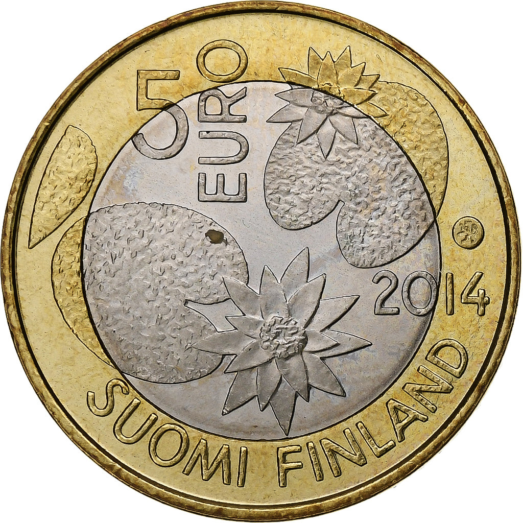 Finlande, 5 Euro, Nordic Nature Series - Waters, 2014, Vantaa, Bimétallique