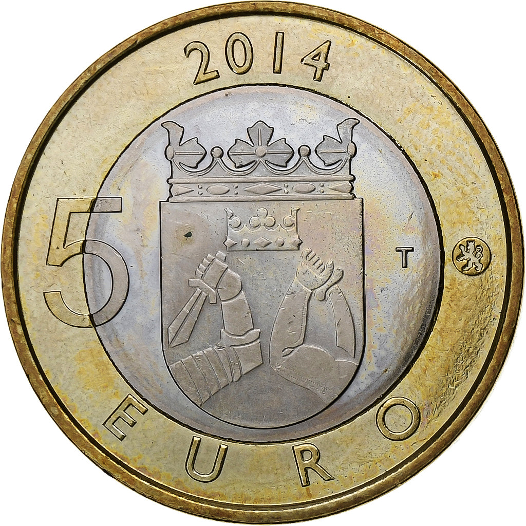 Finlandia, 5 Euro, Cuckoo, 2014, Vantaa, Bimetálico, SC, KM:207