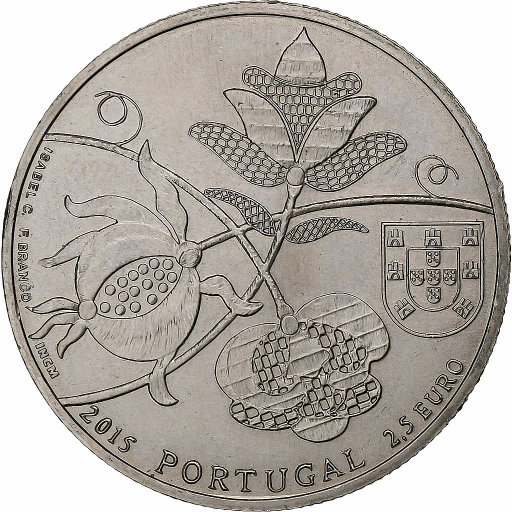 Portugal, 2,5 Euro, Castelo Branco, 2015, Lisbon, Cupro-nikkel, PR+, KM:861