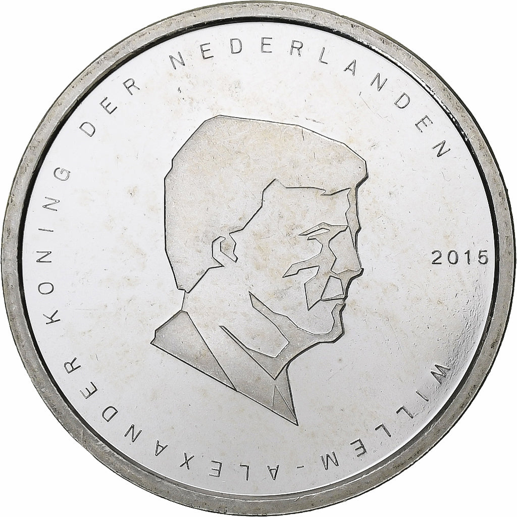Paesi Bassi, Willem-Alexander, 5 Euro, Waterloo, 2015, Utrecht, Rame placcato