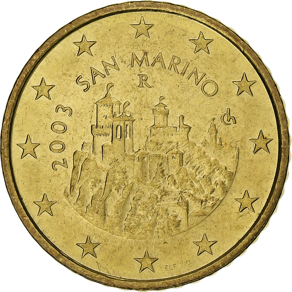 Saint Marin , 50 Euro Cent, 2003, Rome, Or nordique, SUP, KM:445