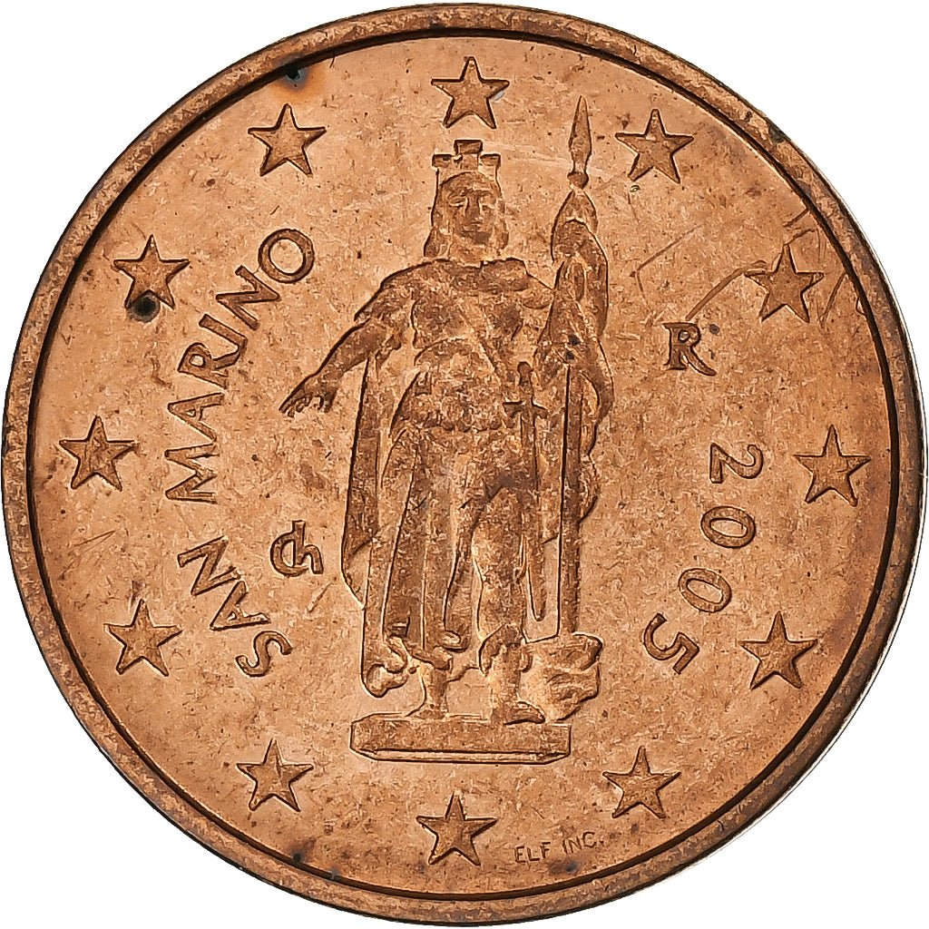 Saint Marin , 2 Euro Cent, 2005, Rome, Cuivre plaqué acier, SUP, KM:441