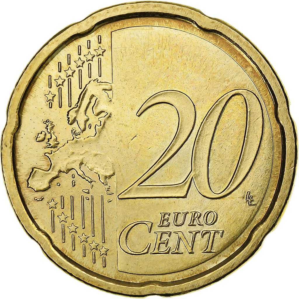 Vatican, Francis, 20 Euro Cent, 2015, Rome, Nordic gold, MS(63), KM:459