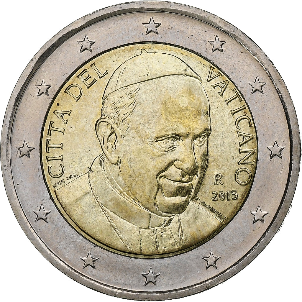 Vatican, Francis, 2 Euro, 2015, Rome, Bi-Metallic, MS(63), KM:462