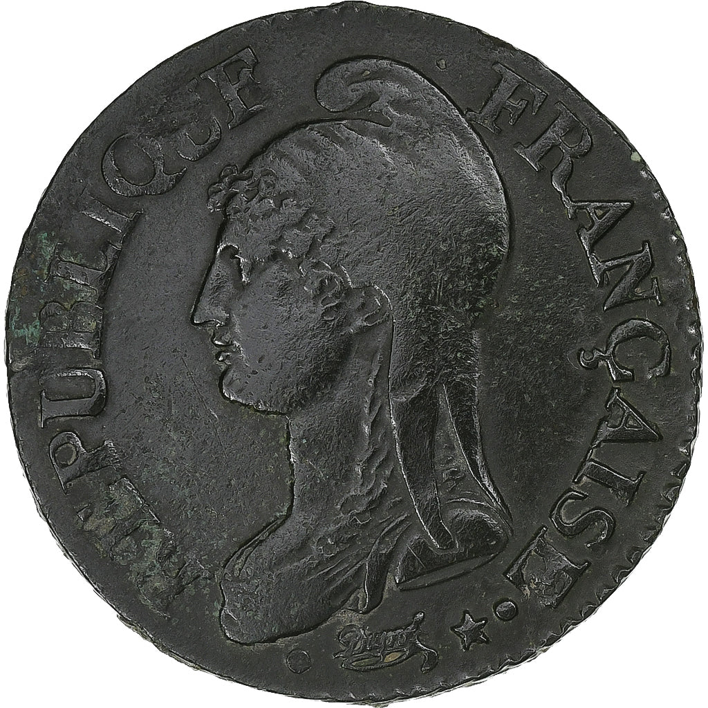 Frankreich, 5 Centimes, Dupré, AN 5, Paris, Bronze, S+, Gadoury:126